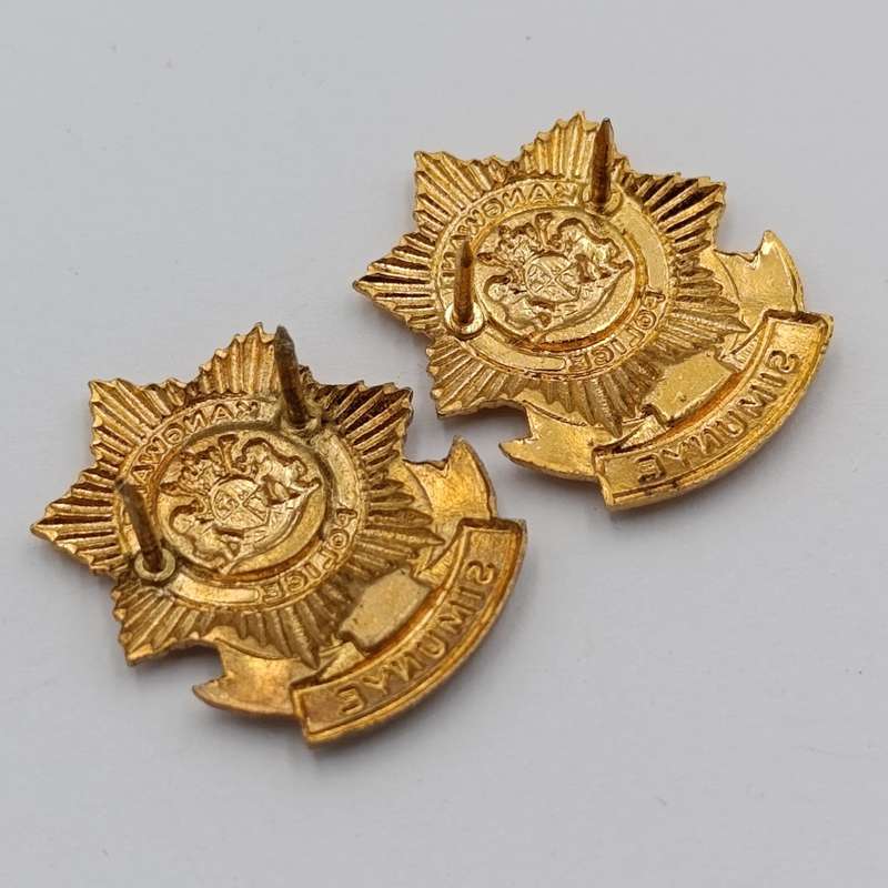 Pair of Kangwane Police collar badges