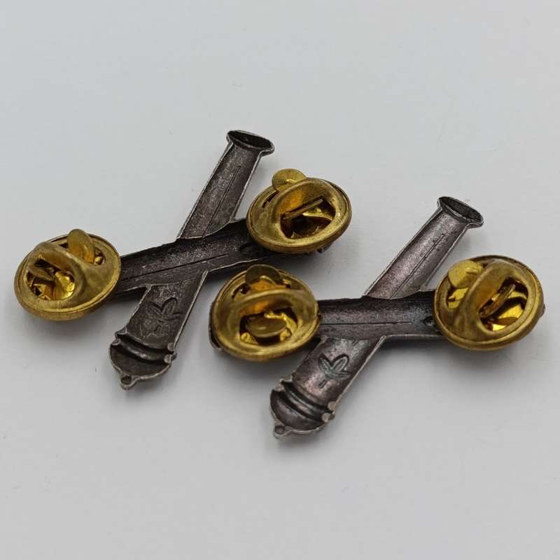 Pair of SWATF Artillery collar badges