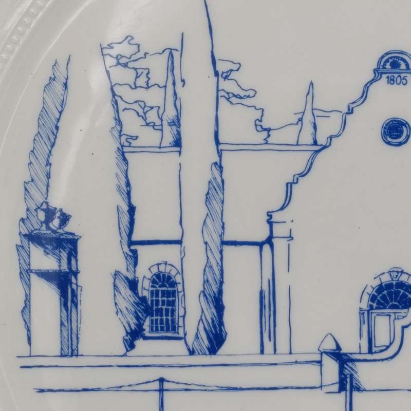 N.G Gemeente Paarl Strooidakkerk porcelain plate - No. 8 of 175 - Rare piece