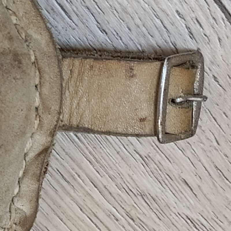 Pair of old military marksman leather elbow pads
