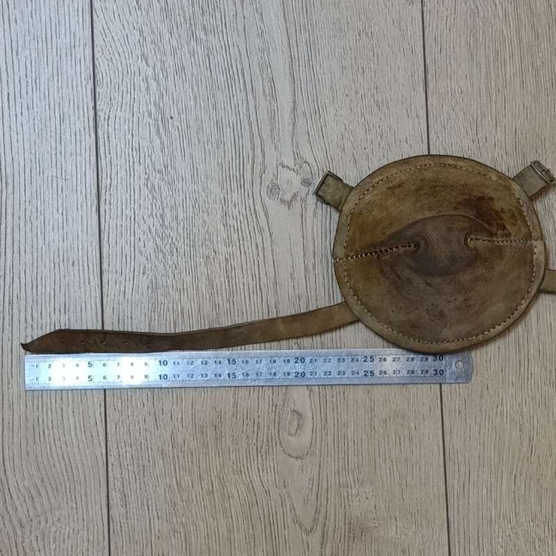 Pair of old military marksman leather elbow pads