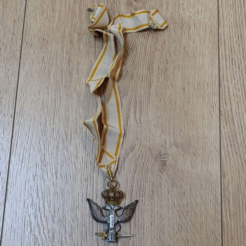 Freemason's 31st Degree hallmarked silver neck order and sash