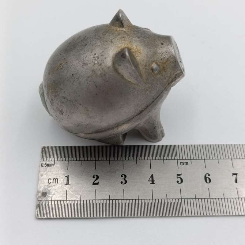 Pair of metal Piggy salt and pepper shakers