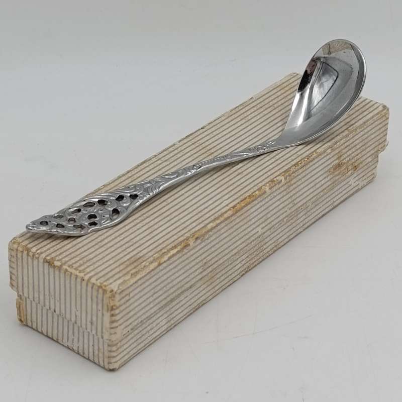 Vintage chrome plated sugar spoon