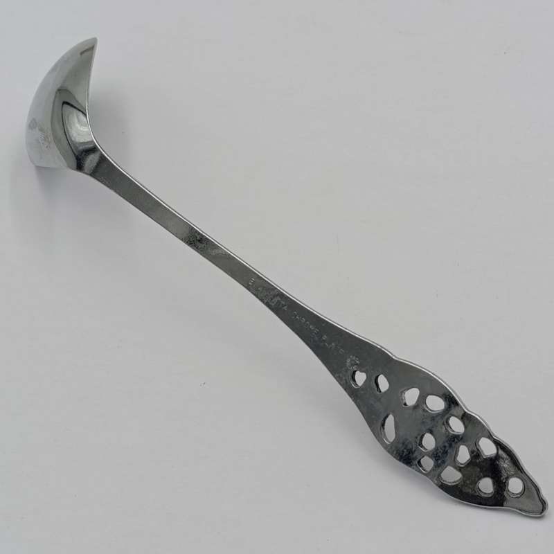Vintage chrome plated sugar spoon