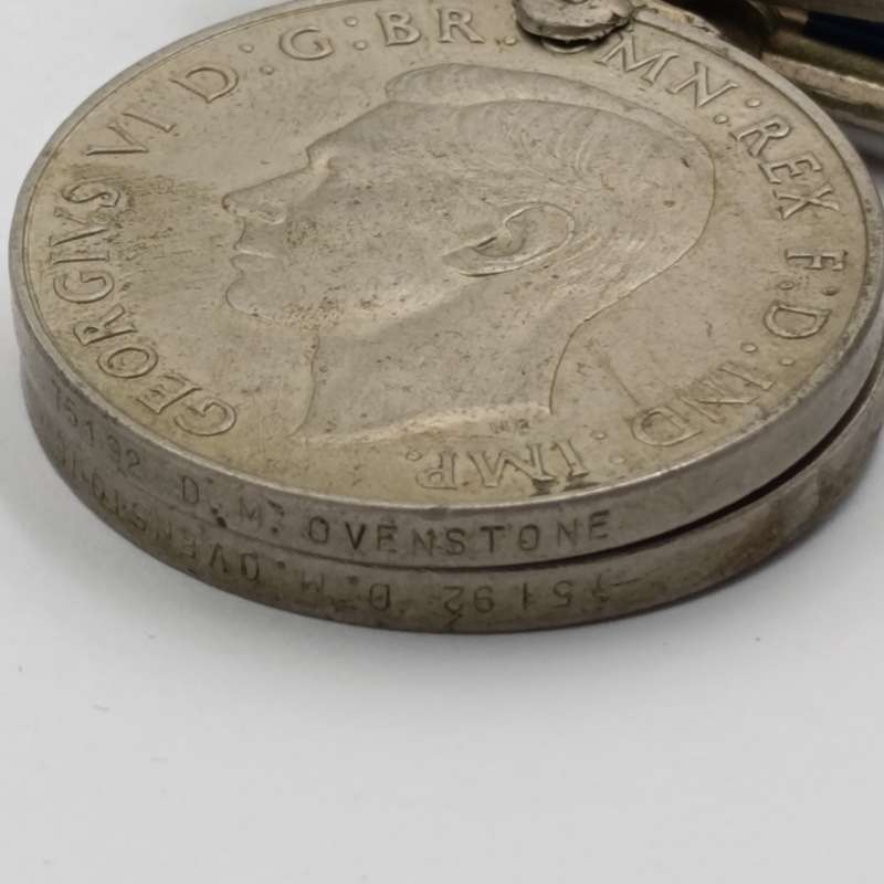 Set of 3 WW2 medals issued to 75192 D.M  Ovenstone