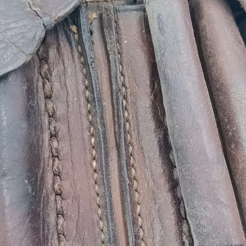 Boer War 1889 Pattern Leather ammo bandolier -10-10-5-5-10-10 configuration - length 143cm