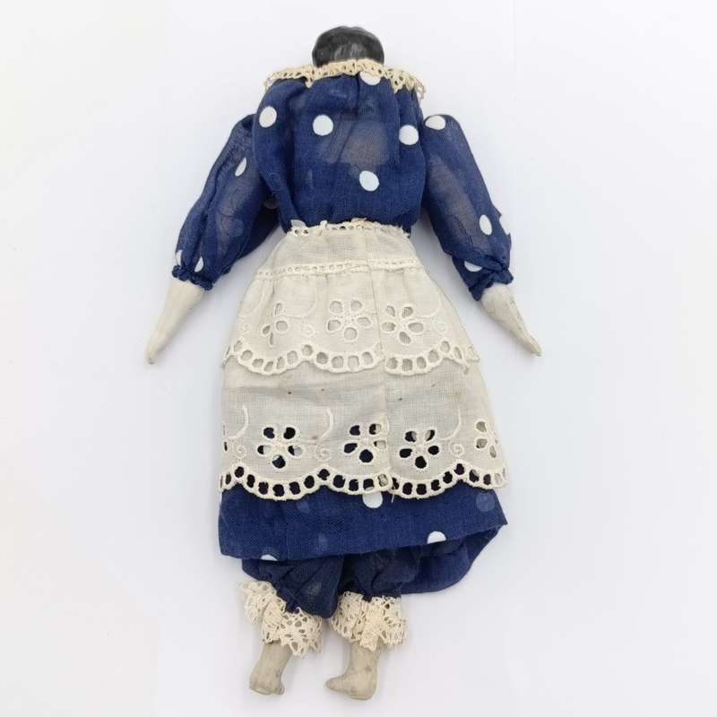 Antique rosy cheeks doll - late 1800's - 22cm long