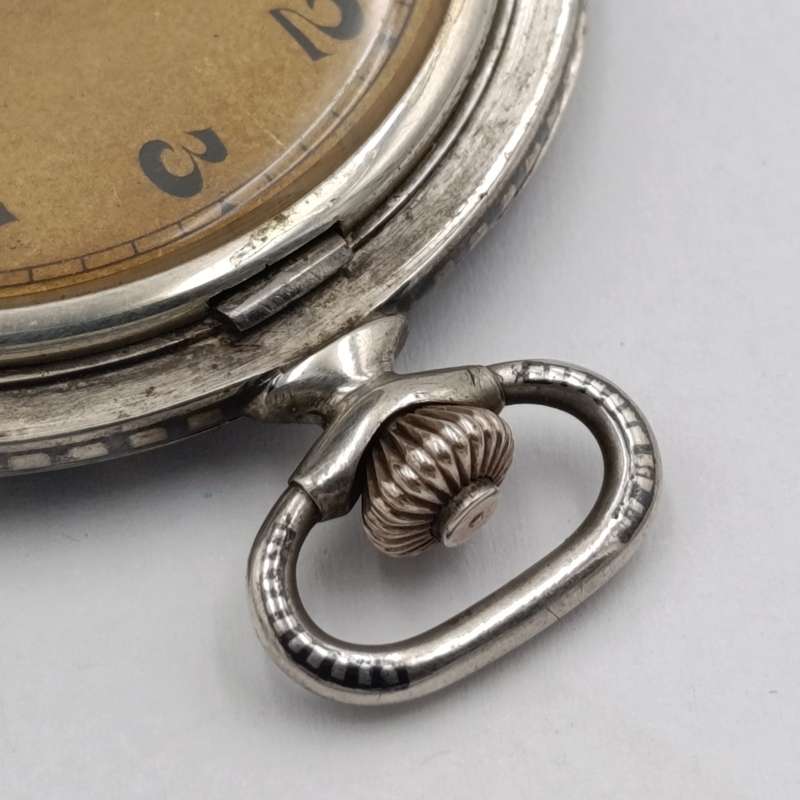 Antique Alpina Niello silver full hunter pocketwatch - working