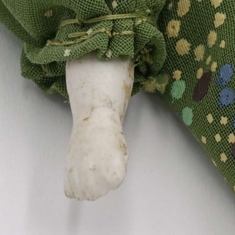 Antique doll  rosy cheeks 18cm long - late 1800's