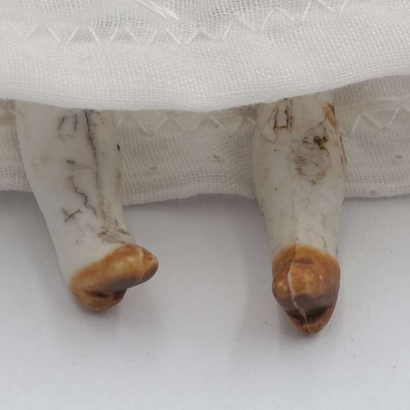 Light brown hair german antique doll - 17 cm long