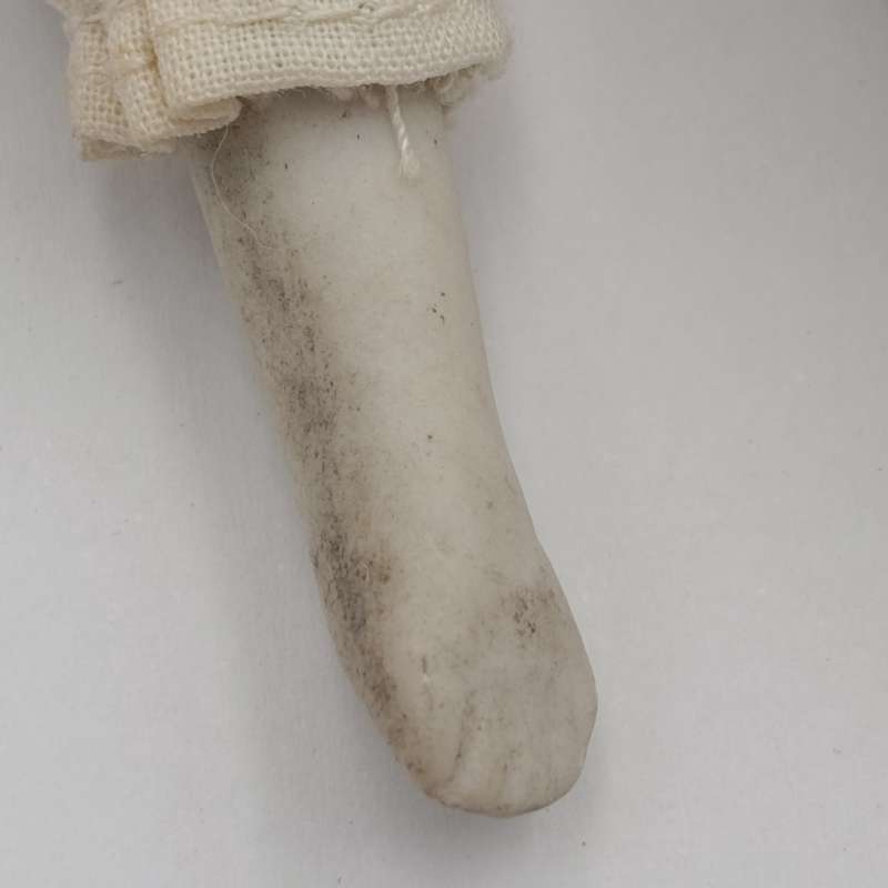 Antique Bisque doll - 21cm long - blonde hair