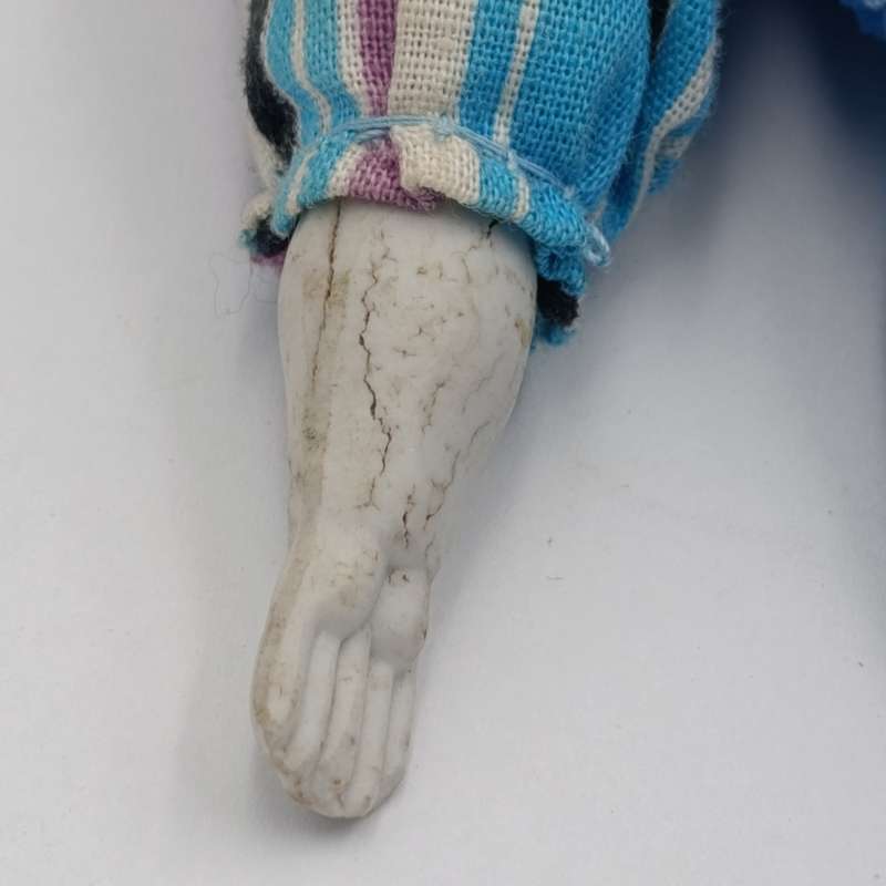 Antique rosy cheeks doll - bisque - late 1800's - small chip