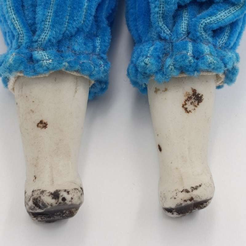 Antique German boy and girl doll set 1800's - unpainted (rare) about 20 cm long each