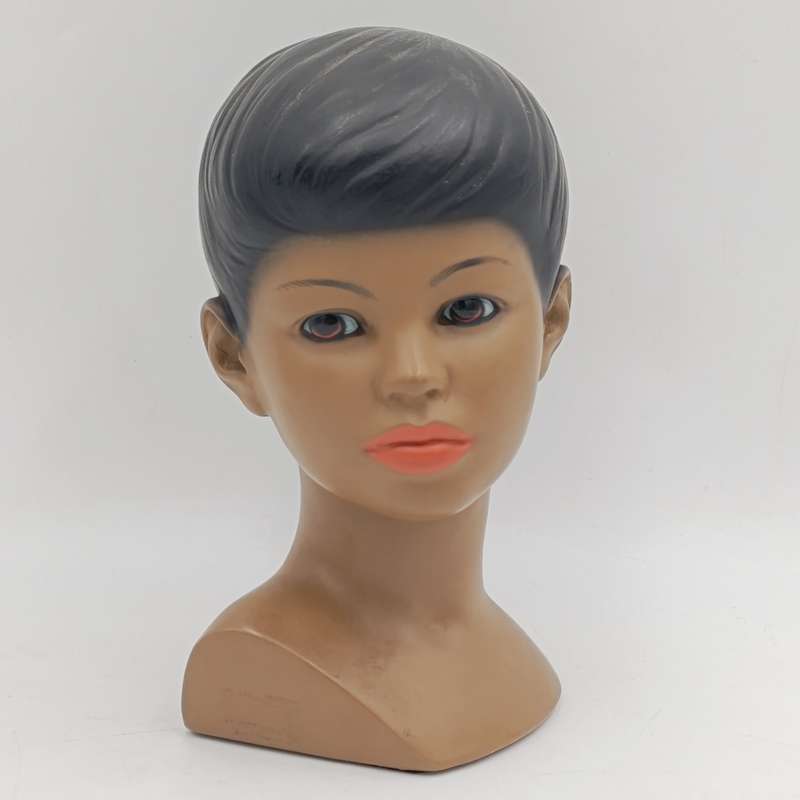 Vintage Marwal Polynesian girl chalkware bust