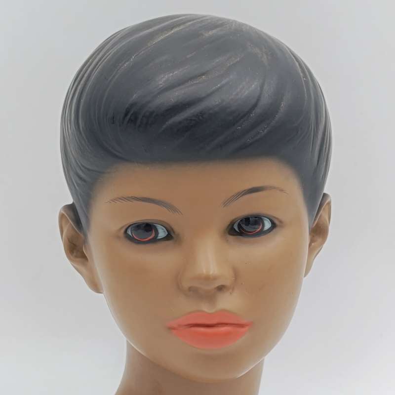 Vintage Marwal Polynesian girl chalkware bust