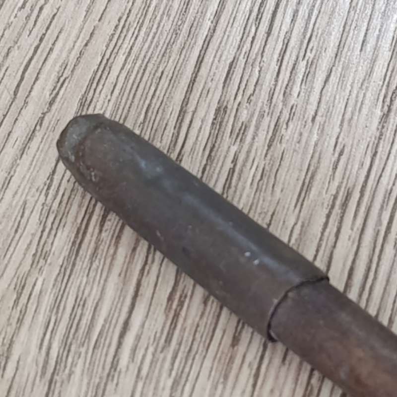 Vintage wooden swagger stick with brass tip - length 75.5cm