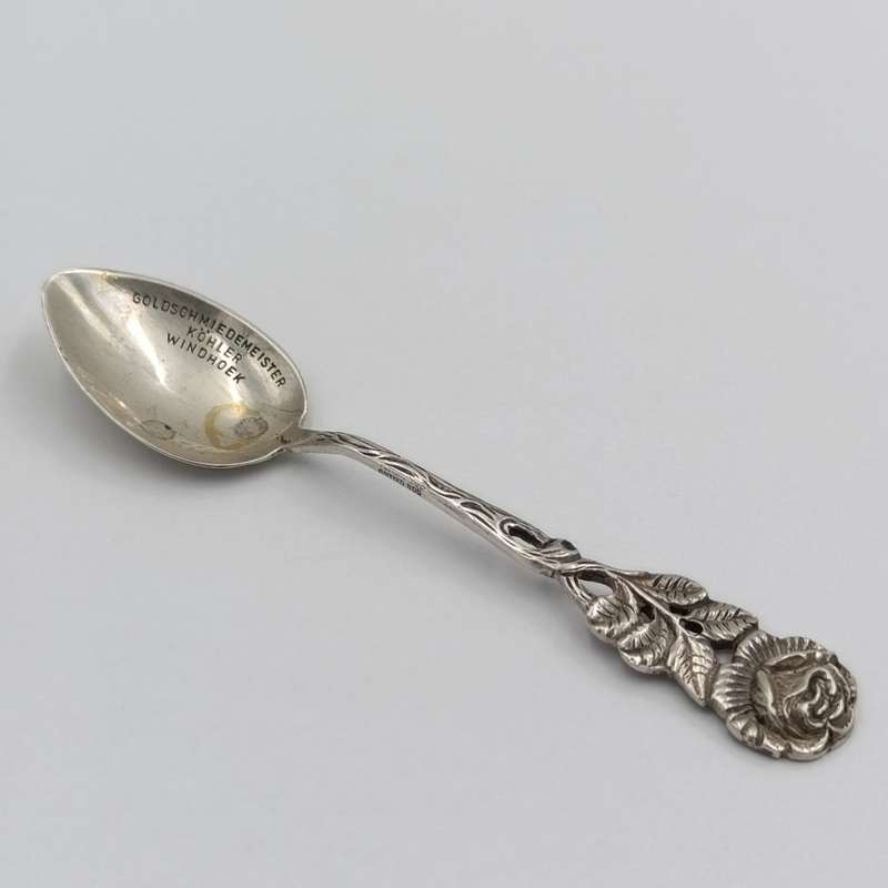 Small silver spoon inscribed Goldschmiedemeister Kohler Windhoek - No silver id marks