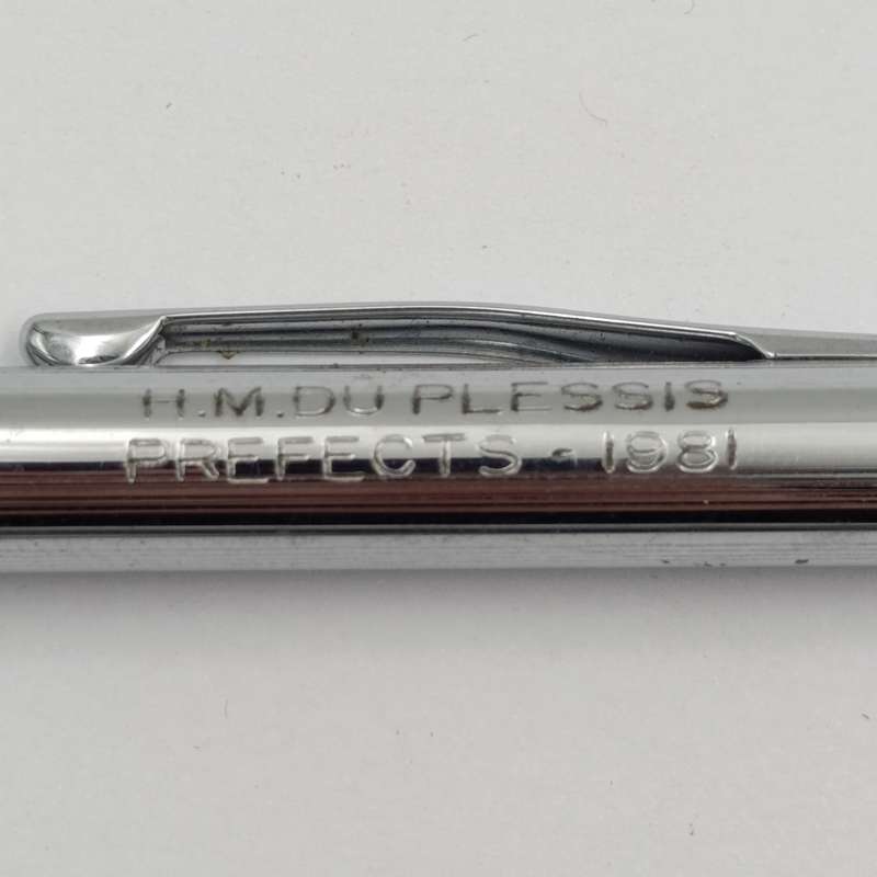 Vintage Cross mechanical pencil in box - marked H.M du plessis, Prefects 1981