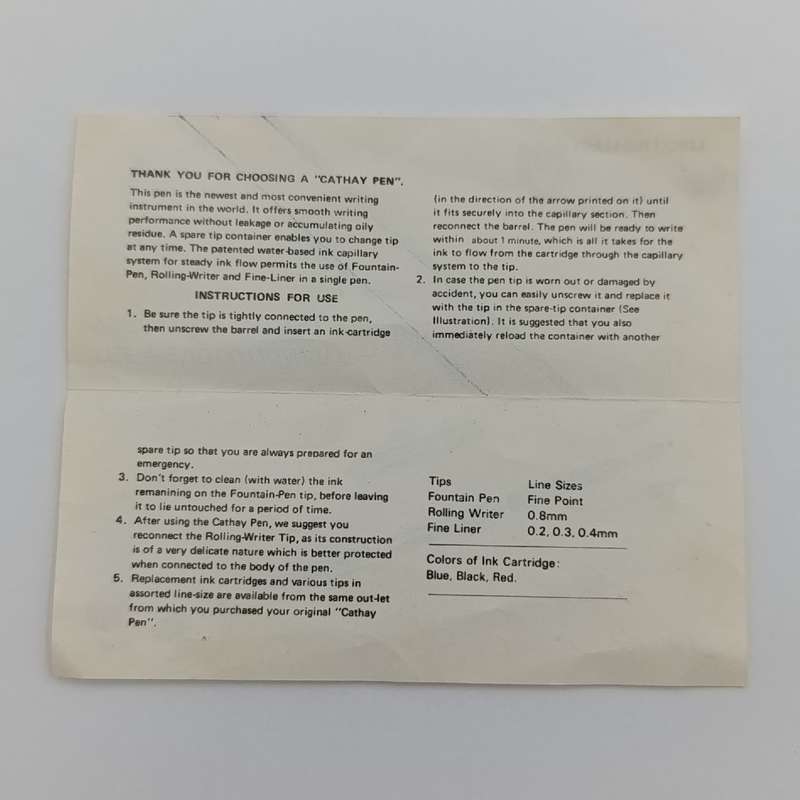 The Revolutionary Versatile Cathay pen in case with various tips