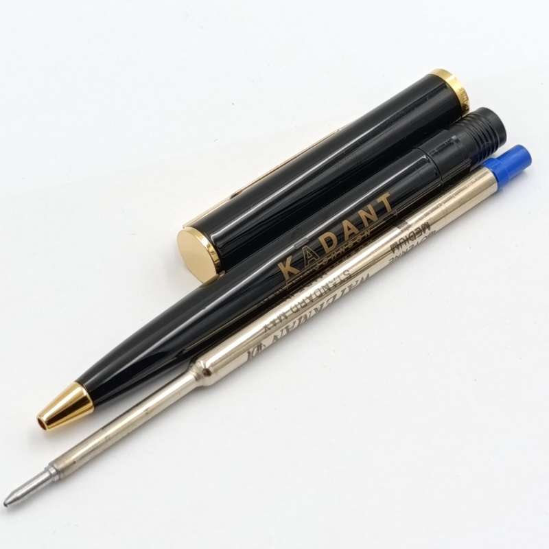 Original Waterman 3 pen set including fountain pen - Kodant Johnson advertising in leather pouch