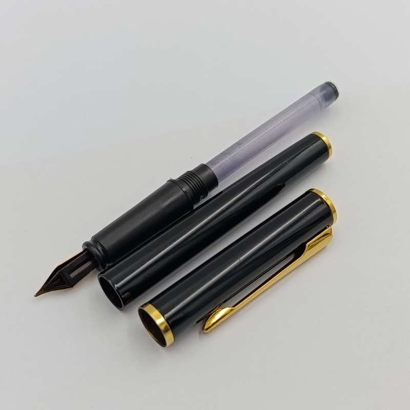 Original Waterman 3 pen set including fountain pen - Kodant Johnson advertising in leather pouch