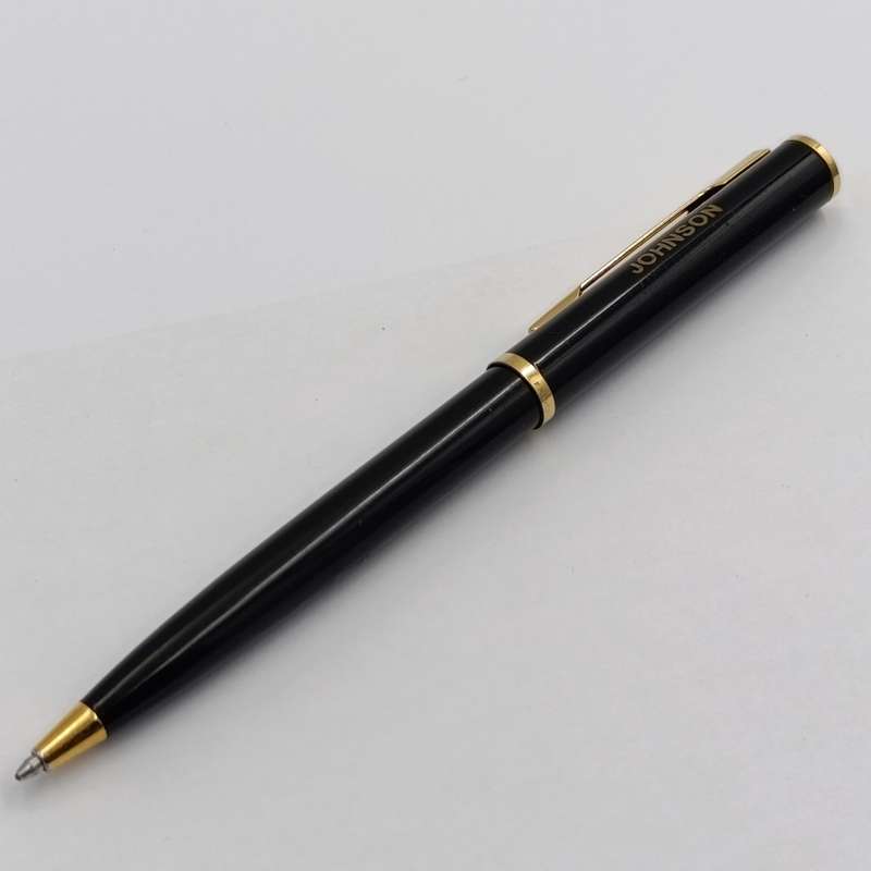 Original Waterman 3 pen set including fountain pen - Kodant Johnson advertising in leather pouch