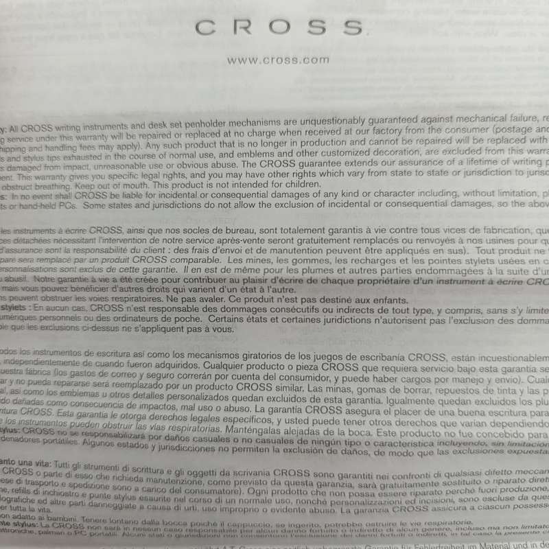 Original Cross ballpoint pen with Airlines logo in original box