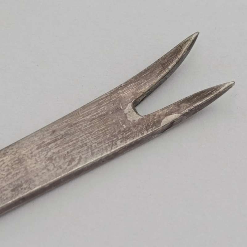 Antique Lobster/marrow spoon with fish engraved - silverplated