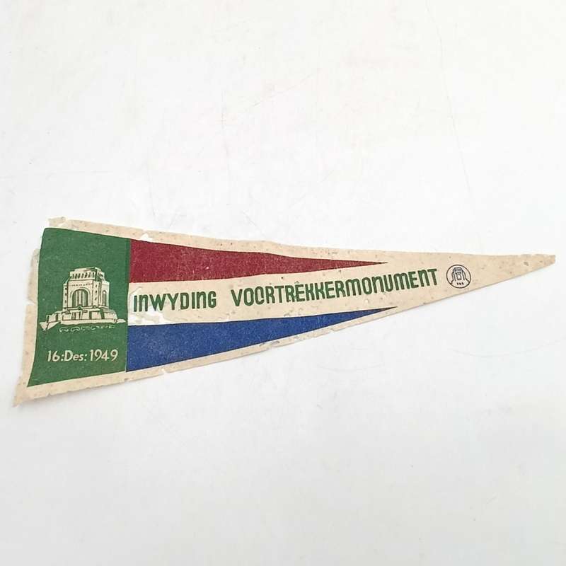 Vintage 1949 Voortrekker monument Inwyding flag - some moth damage