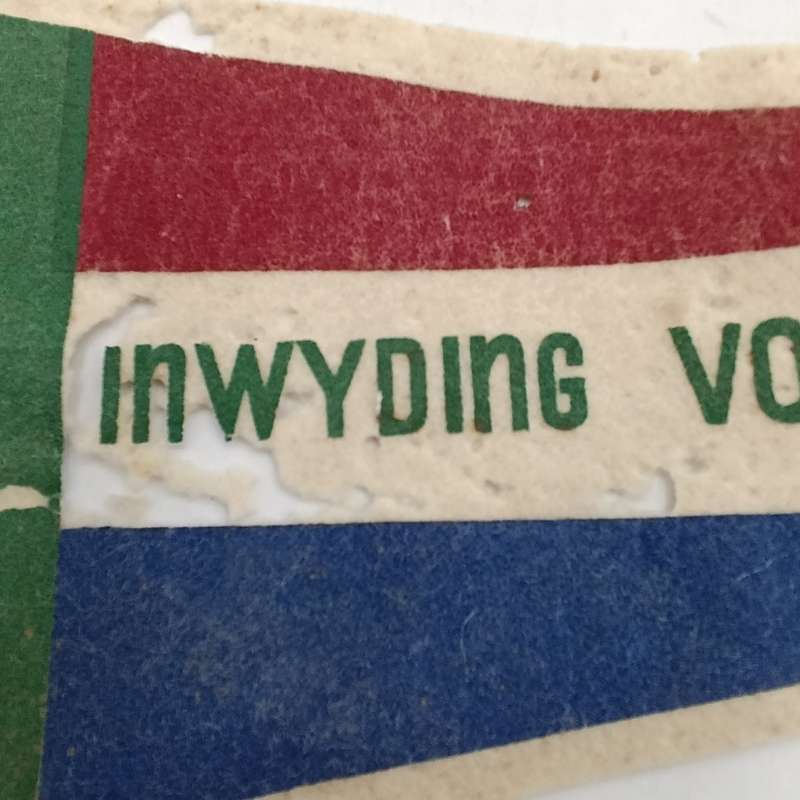 Vintage 1949 Voortrekker monument Inwyding flag - some moth damage