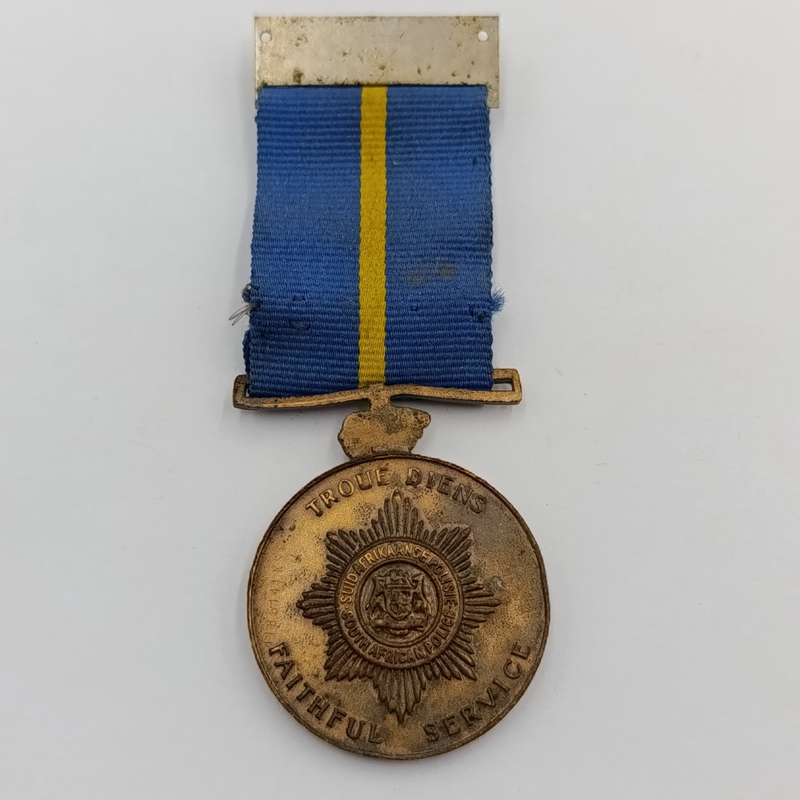 SA Police faithful service medal issued to 4186141 KST JJ van Zyl