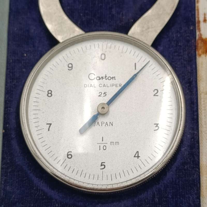 Vintage Carton 25 thickness gauge caliper in box - 1/10mm