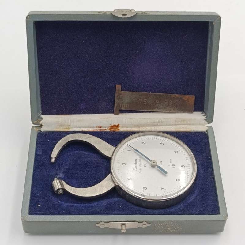 Vintage Carton 25 thickness gauge caliper in box - 1/10mm
