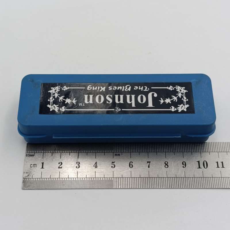 Vintage Johnson The Blues King harmonica in case