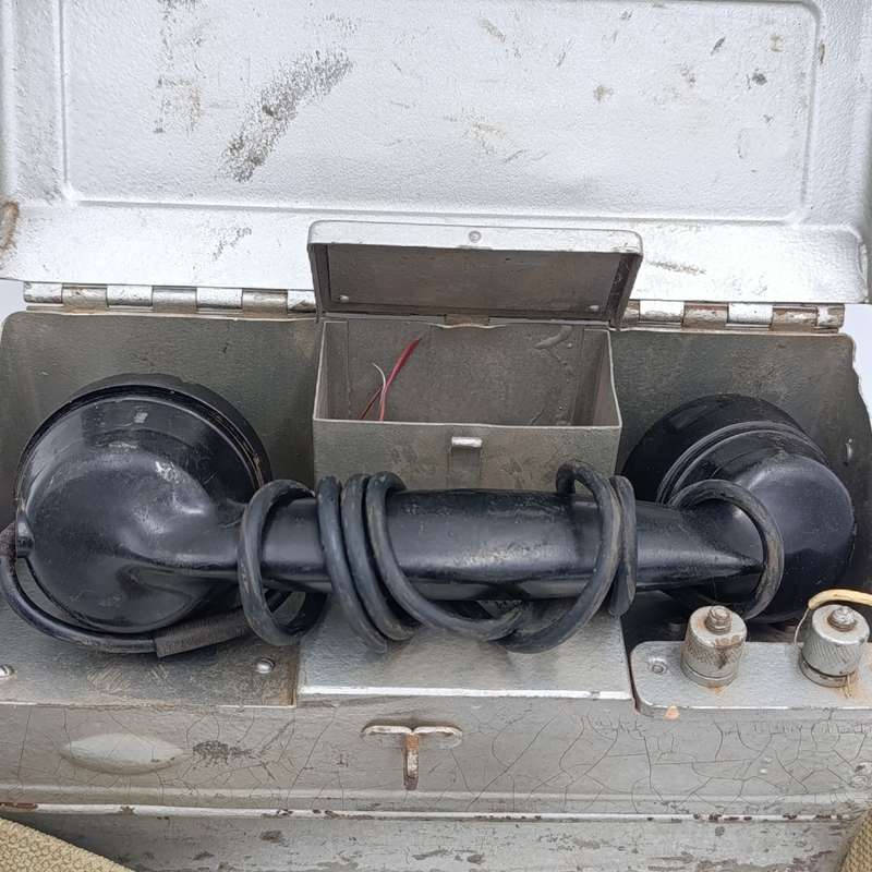 Old SADF Field telephone with shoulder Strap
