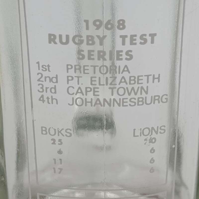 1968 Lions Rugby tour beer mug with printed signatures