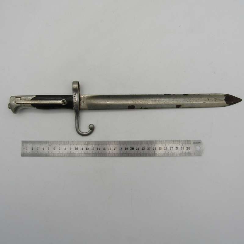 Italian M1870 Vetterli bayonet by Torino - Chromed for ceremonial purposes - no sheath