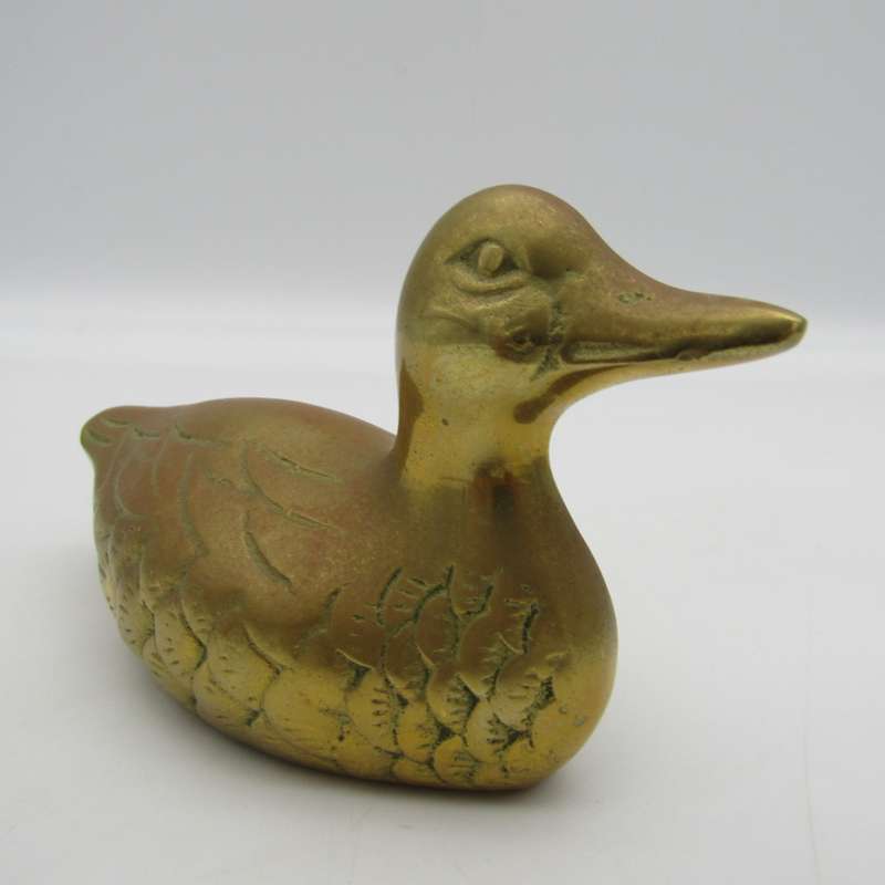 Vintage brass duck figurine