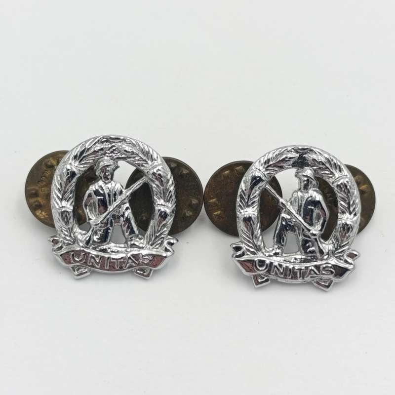 Pair of SADF commandos mess dress collar badges