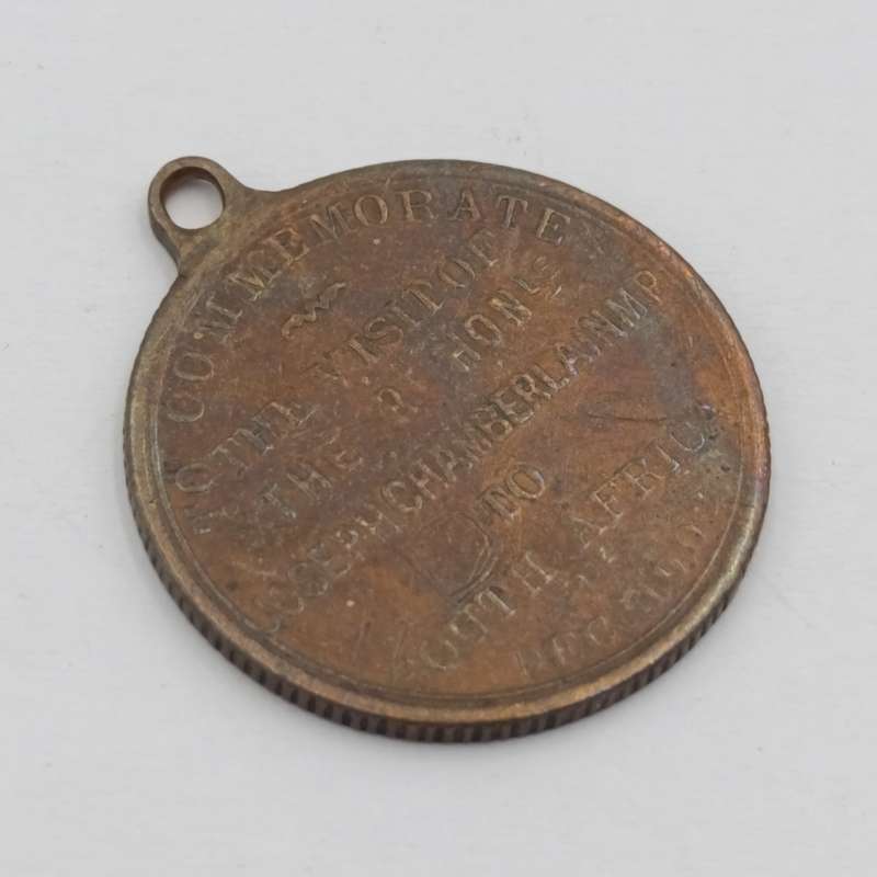 1902 Joseph Chamberlain visit to South Africa medallion