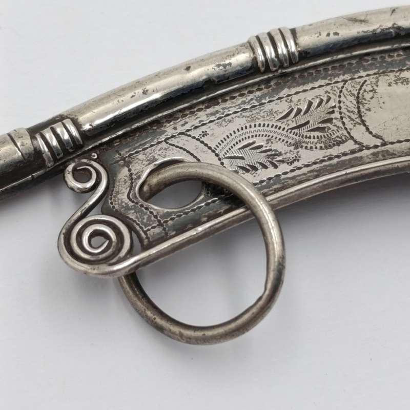 Antique Victorian silver Bosuns whistle for Royal Navy - Birmingham 1850 hallmark
