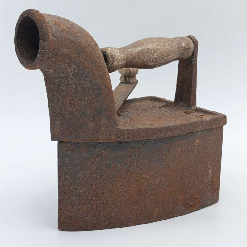 Antique Coal iron with chimney