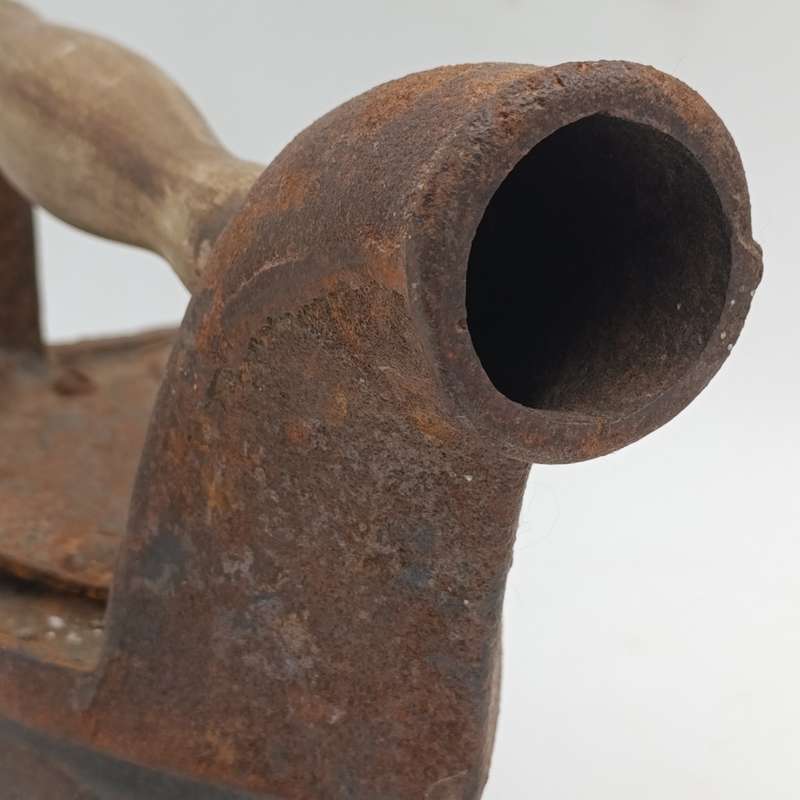 Antique Coal iron with chimney