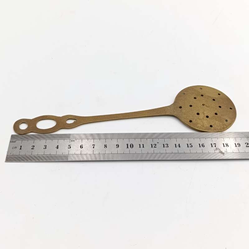 Set of vintage brass wall hanging utensils