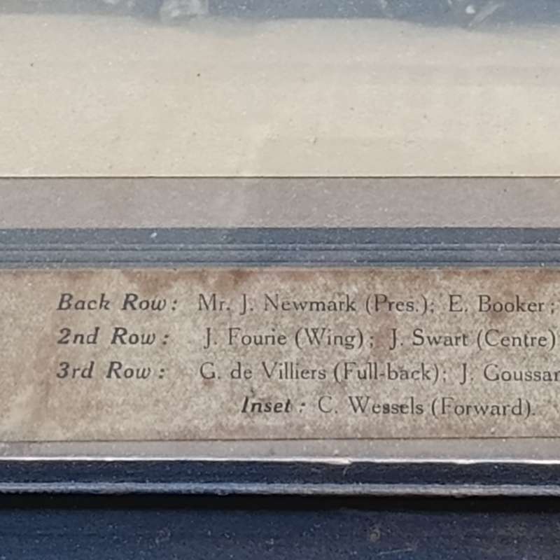 1930 Napier Rugby Football club 1st team photo with names