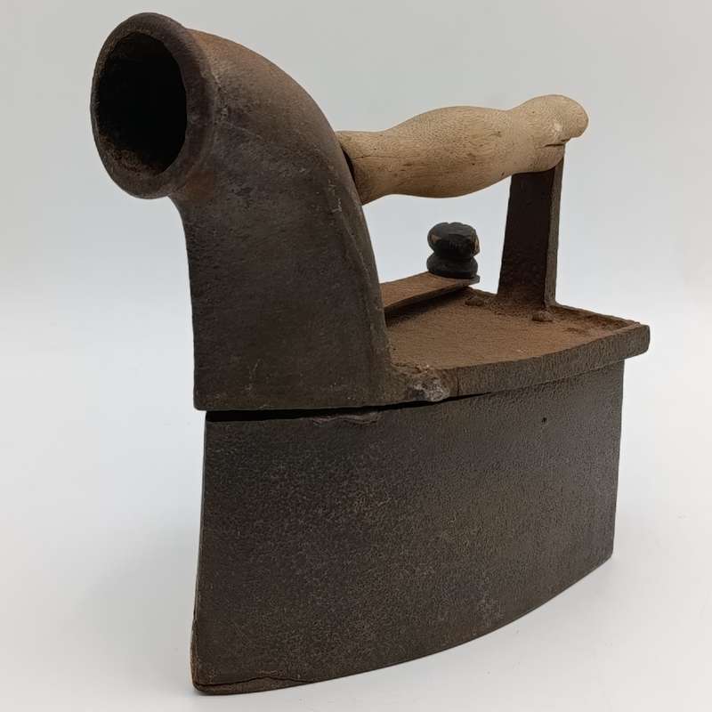 Antique Coal iron with chimney