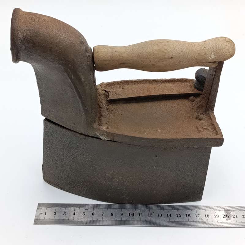 Antique Coal iron with chimney
