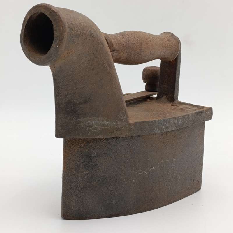 Antique Coal iron with chimney