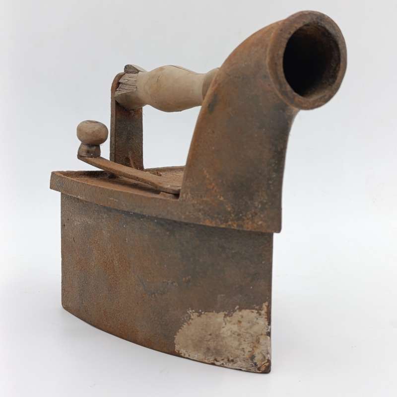Antique Coal iron with chimney